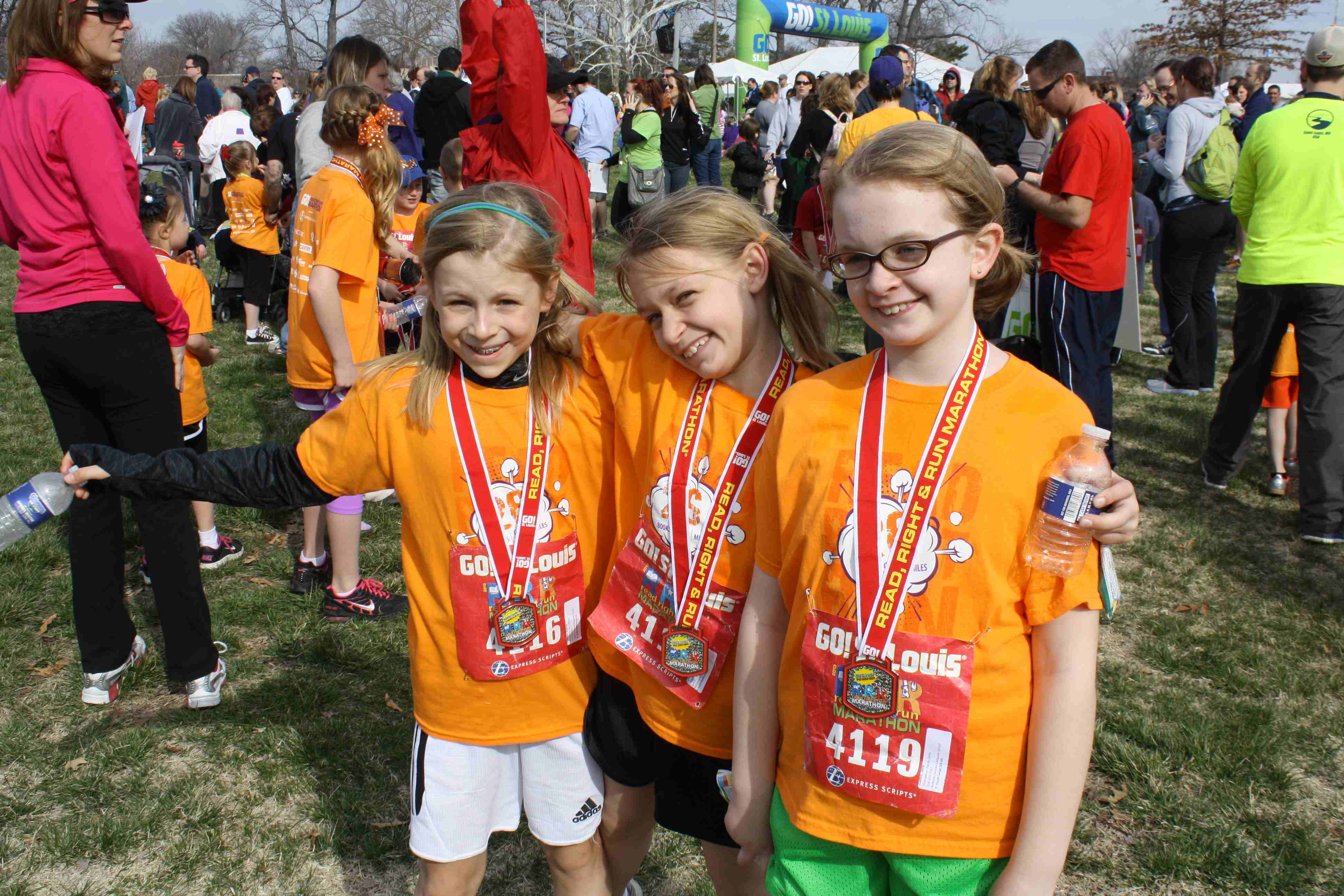 2013-04-06 Sydney Cate and Jane with medals at RRR.jpg